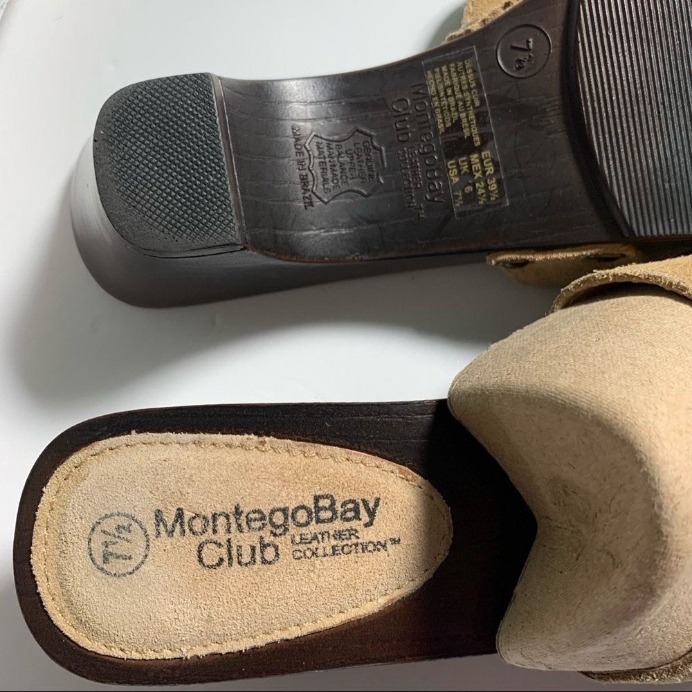 Montego Bay Club suede clog sandals - Picture 5 of 5